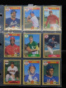 1986 Topps Baseball Cards All-Star Set in Protective Binder