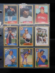 Vintage Baseball Trading Cards in Sleeves