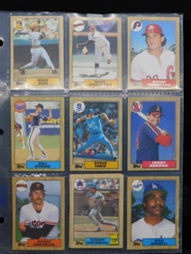 1980s Baseball Trading Cards in Sleeve