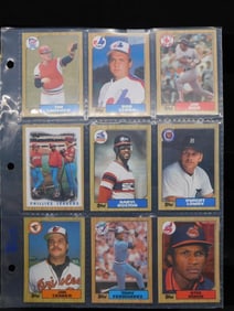 9 Vintage Baseball Trading Cards