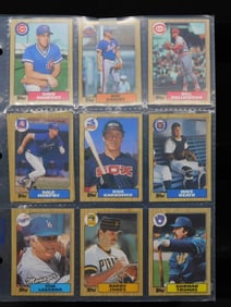 1980s Baseball Trading Cards in Binder