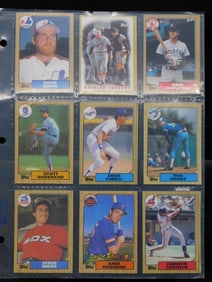 9 Vintage Baseball Cards in Plastic Sleeve