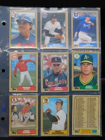 Vintage Baseball Cards in Protective Sheets