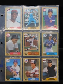 Vintage Baseball Cards in Protective Sleeves