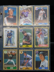 1980s Baseball Trading Cards in Protective Sleeve