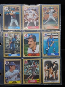 Vintage Topps Baseball Trading Cards in Binder