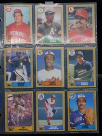9 Vintage Baseball Cards in Protective Sleeve