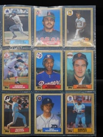 Vintage Baseball Trading Cards in Sleeves