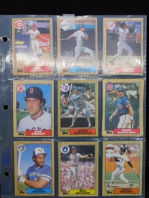 Vintage 1987 Topps Baseball Cards, Set of 9