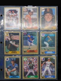 Baseball Trading Cards in Protective Sleeves