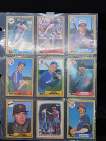 1980s Topps Baseball Cards in Plastic Sleeves