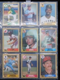 Vintage Baseball Cards in Protective Sleeves