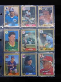 Vintage Baseball Cards in Plastic Sleeve