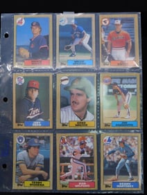 Vintage Baseball Cards in Protective Sleeves