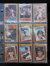 Sheet of Vintage Baseball Trading Cards