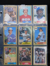 9 Assorted Baseball Cards in Protective Sheets