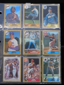 9 Vintage Baseball Cards in Protective Sleeves