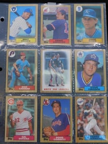 Vintage Baseball Cards in Plastic Protector