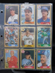 9 Vintage Baseball Cards in Plastic Protector