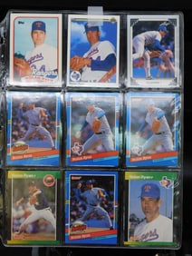 Nolan Ryan Baseball Cards in Plastic Sleeves