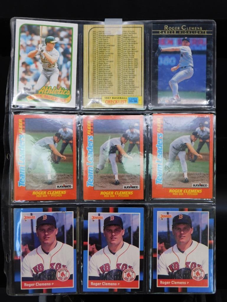 Binder Page of Assorted Baseball Cards (1 of 2)