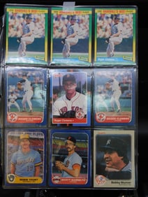 Baseball Card Collection Featuring Roger Clemens and Others