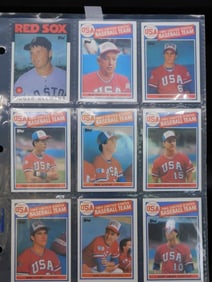 USA Baseball Cards in Protective Sleeve