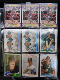 Baseball Cards in Protective Binder Sheets