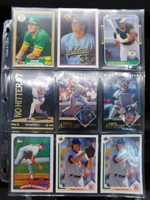 Baseball Trading Card Collection Featuring Jose Canseco