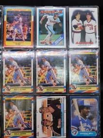 Binder Sheet of Vintage Baseball Cards
