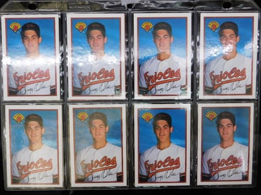 Eight Orioles Baseball Trading Cards
