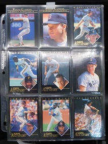 Baseball Trading Cards in Plastic Sleeves