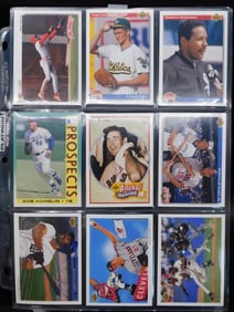 Baseball Trading Cards in a Display Binder