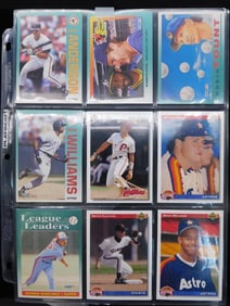 Baseball Cards in Protective Binder Pages