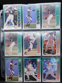 Vintage Baseball Trading Cards in Protective Sleeves