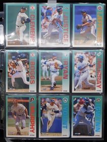 Baseball Trading Cards in Plastic Sheets