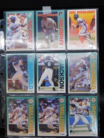 Baseball Trading Cards in Plastic Sleeves