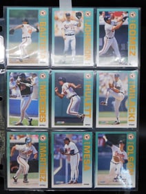9 Baseball Trading Cards with Players