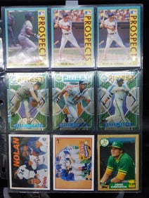 Baseball Trading Cards in Sleeve Pages