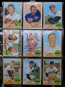 Vintage Baseball Cards in Protective Sleeves