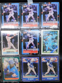 9 Vintage Baseball Cards in Plastic Holder