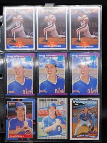 Gregg Jefferies Baseball Cards in Album Pages