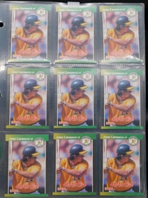 Nine Jose Canseco Baseball Cards