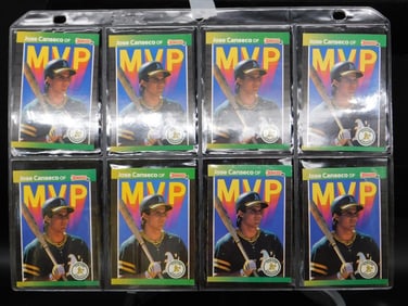 Eight Jose Canseco MVP Baseball Cards (1988 Donruss)