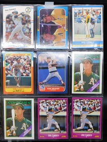 Jose Canseco Baseball Cards in Plastic Sleeves