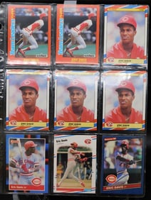 Binder Page of Cincinnati Reds Baseball Cards