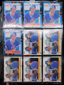 1988 Donruss Mark Grace Rookie Cards (9 Cards)