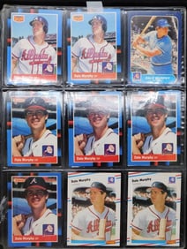 Dale Murphy Baseball Cards in Plastic Sheets