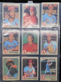 Vintage Baseball Cards in Protective Sleeves