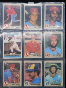 Vintage Baseball Cards in Plastic Sleeves